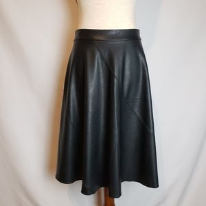 Guess Black Vegan Leather Skirt Size M